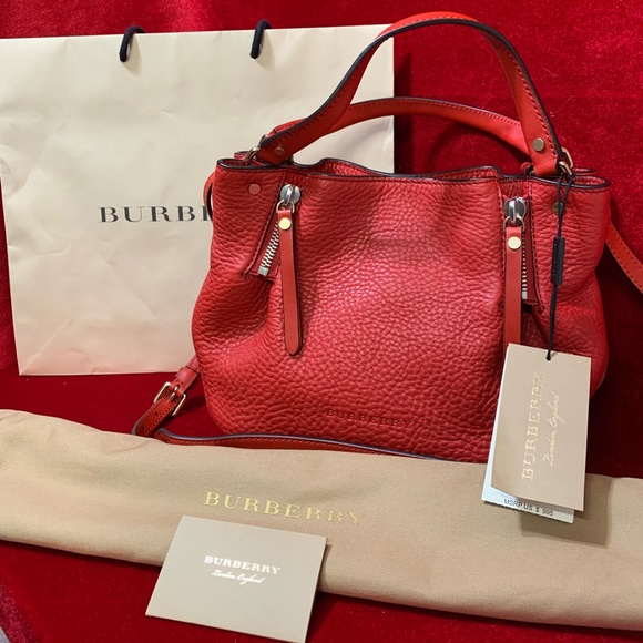 red burberry bag